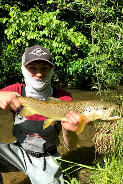 21 Inch Brown Trout on Light Action Trout Rod